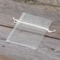 Sacs en organza 8 x 10 cm - ivoire Remerciements aux invités
