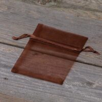 Sacs en organza 8 x 10 cm - marron foncé Sacs en organza