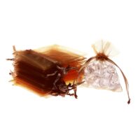 Sacs en organza 8 x 10 cm - marron foncé Petits sachets