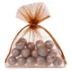 Sacs en organza 8 x 10 cm - marron Sacs marrons