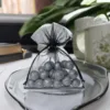Sacs en organza 8 x 10 cm - noir Sachets noirs