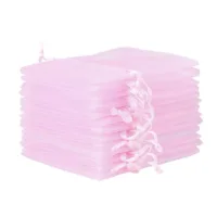 Sacs en organza 8 x 10 cm - rose clair Saint-Valentin