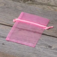 Sacs en organza 8 x 10 cm - rose Petits sachets 8x10 cm