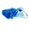 Sacs en organza 8 x 10 cm - turquoise Pâques