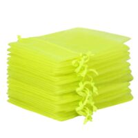 Sacs en organza 8 x 10 cm - néon vert Petits sachets 8x10 cm