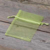 Sacs en organza 8 x 10 cm - vert Pâques
