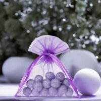 Sacs en organza 8 x 10 cm - violet foncé Sacs de mariage