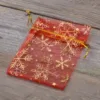 Sacs en organza 9 x 12 cm - Noël Pour fêtes et occasions spéciales