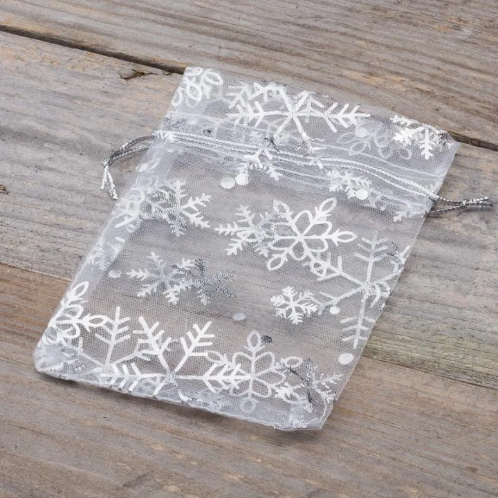 Sacs en organza 9 x 12 cm - Noël / 2 Pour fêtes et occasions spéciales