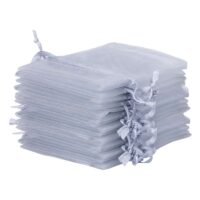 Sacs en organza 9 x 12 cm - argenté Lavande et pot-pourri