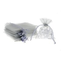 Sacs en organza 9 x 12 cm - argenté Décorations de table
