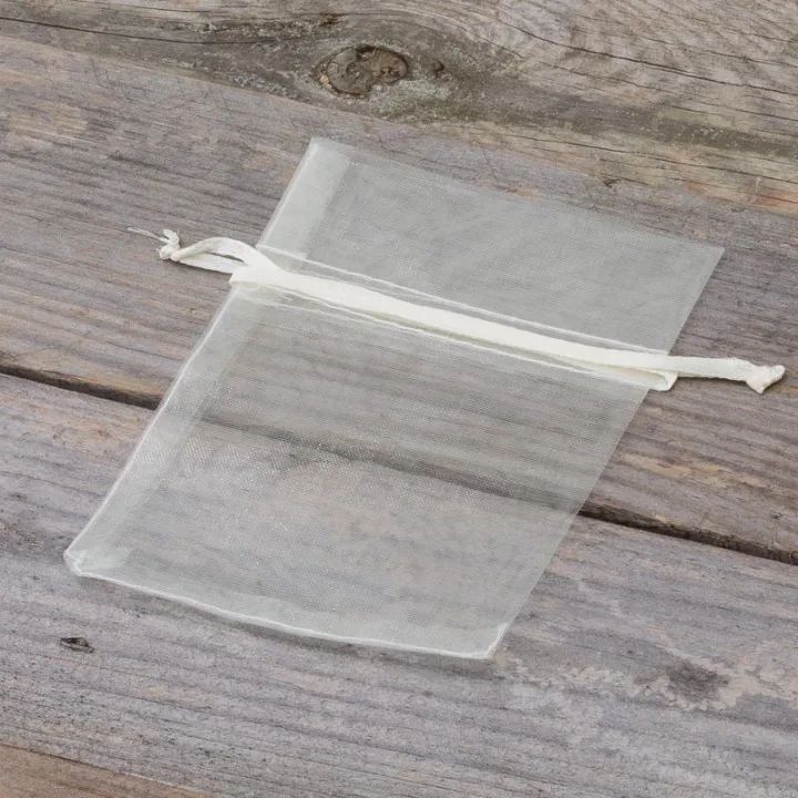 Sacs en organza 9 x 12 cm - ivoire Décorations de table