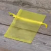 Sacs en organza 9 x 12 cm - jaune Pâques