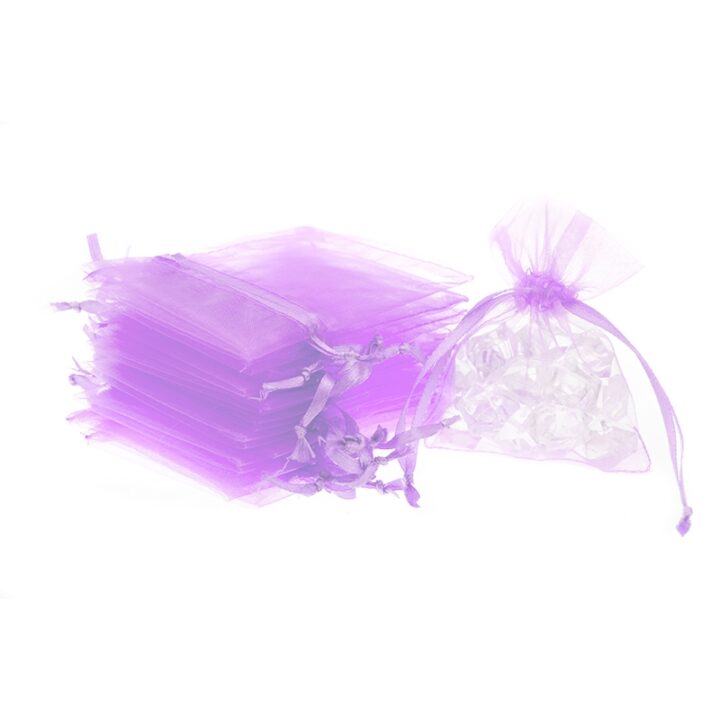 Sacs en organza 9 x 12 cm - lavande Pâques