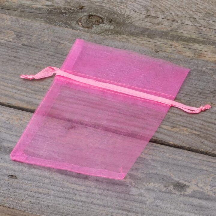 Sacs en organza 9 x 12 cm - rose Sacs d'occasion
