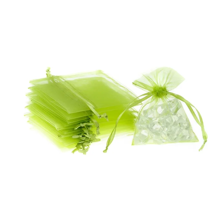 Sacs en organza 9 x 12 cm - vert Décorations de table