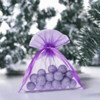 Sacs en organza 9 x 12 cm - violet foncé Petits sachets 9x12 cm