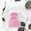 Sacs en velours 10 x 13 cm - rose clair Enterrement de vie de jeune fille/ garçon