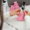 Sacs en velours 10 x 13 cm - rose clair Baby Shower