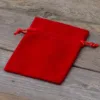 Sacs en velours 10 x 13 cm - rouge Sac de Noël