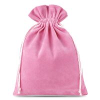 Sacs en velours 12 x 15 cm - rose clair Sacs roses