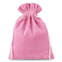 Sacs en velours 12 x 15 cm - rose clair Sacs roses