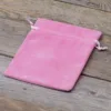 Sacs en velours 12 x 15 cm - rose clair Pour enfants