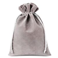 Sacs en velours 15 x 20 cm - argenté Pochettes argent / gris