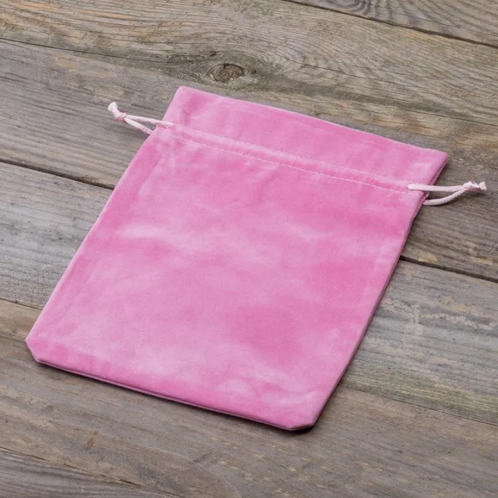 Sacs en velours 15 x 20 cm - rose clair Pour enfants