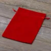 Sacs en velours 15 x 20 cm - rouge Sac de Noël