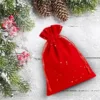 Sacs en velours 18 x 24 cm - rouge Saint-Valentin