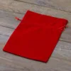 Sacs en velours 18 x 24 cm - rouge Saint Valentin