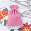 Sacs en velours 22 x 30 cm - rose clair Pour enfants