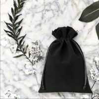 Sacs en velours 26 x 35 cm - noir Halloween