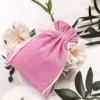 Sacs en velours 26 x 35 cm - rose clair Pour enfants