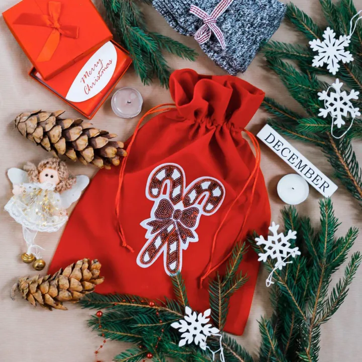 Sacs en velours 26 x 35 cm - rouge Sacs en velours