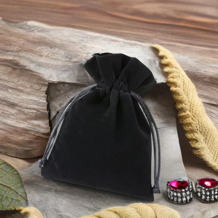 Sacs en velours 8 x 10 cm - noir Savons
