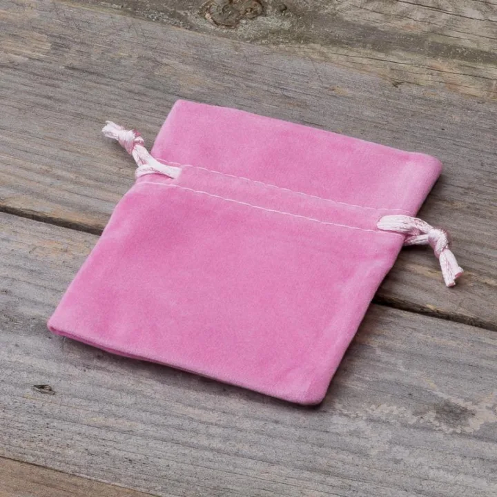 Sacs en velours 8 x 10 cm - rose clair Sacs en velours
