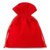 Sacs en velours 8 x 10 cm - rouge Sacs de mariage