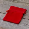 Sacs en velours 8 x 10 cm - rouge Sac de Noël