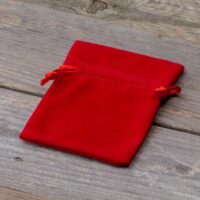 Sacs en velours 8 x 10 cm - rouge Sac de Noël