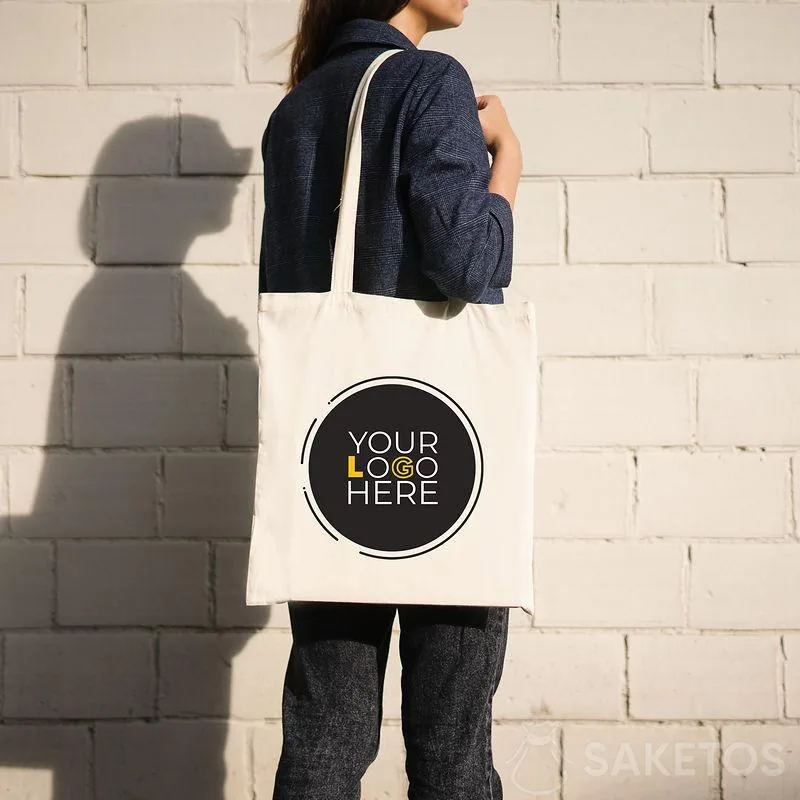Sac En Tissu Coton à Personnaliser - Tote Bag 38x42cm, 140g/m², Deux Longues Poignées - Lot De 1, 5, 10 Ou 25
