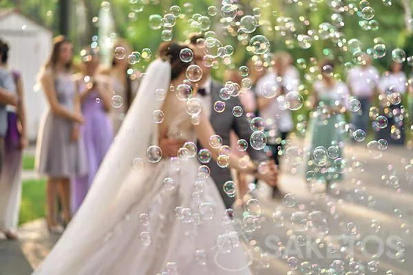 Bulles de savon pour un mariage