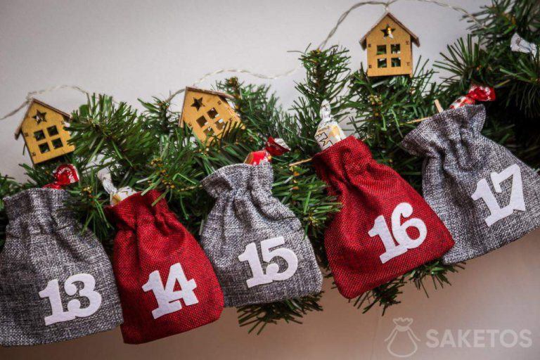 Calendrier de l'Avent avec des bonbons