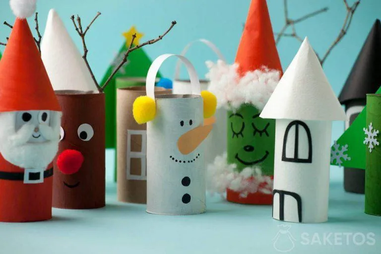 Décorations de Noël bricolées à partir de rouleaux de papier