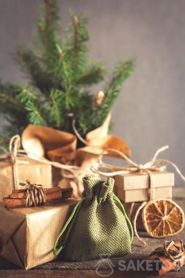Jute et papier gris - un éco-emballage simple et efficace
