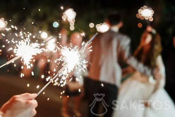 Feu froid lors d'un mariage