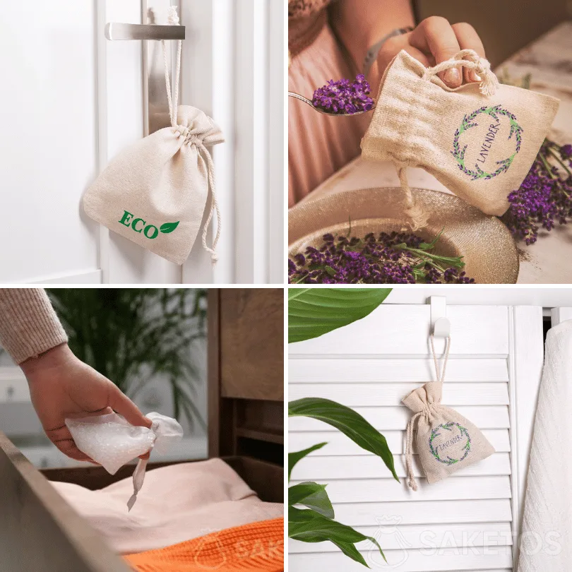 Sachets parfumés et accroches de porte pour hôtels