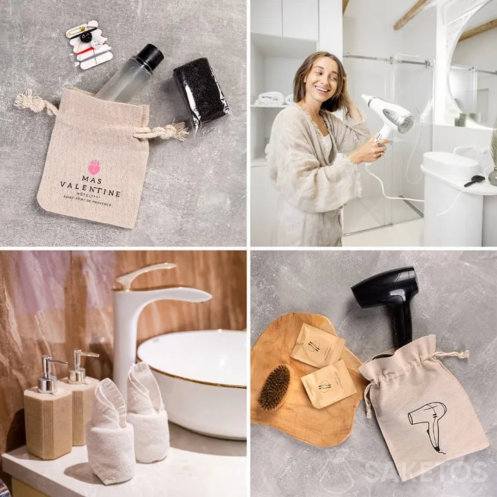 Emballage avec logo pour gadgets publicitaires pour hôtels