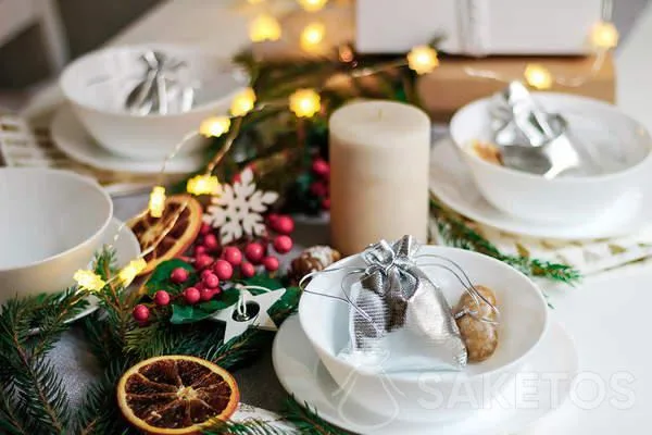 Décoration de table de Noël